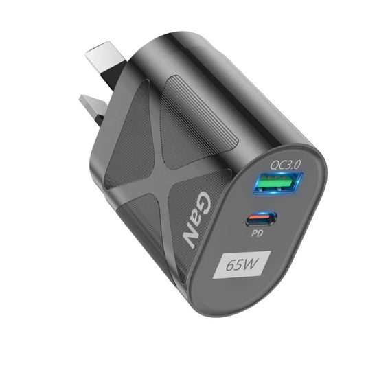 Fast charger 65W GaN 1×USB-A 1×USB-C